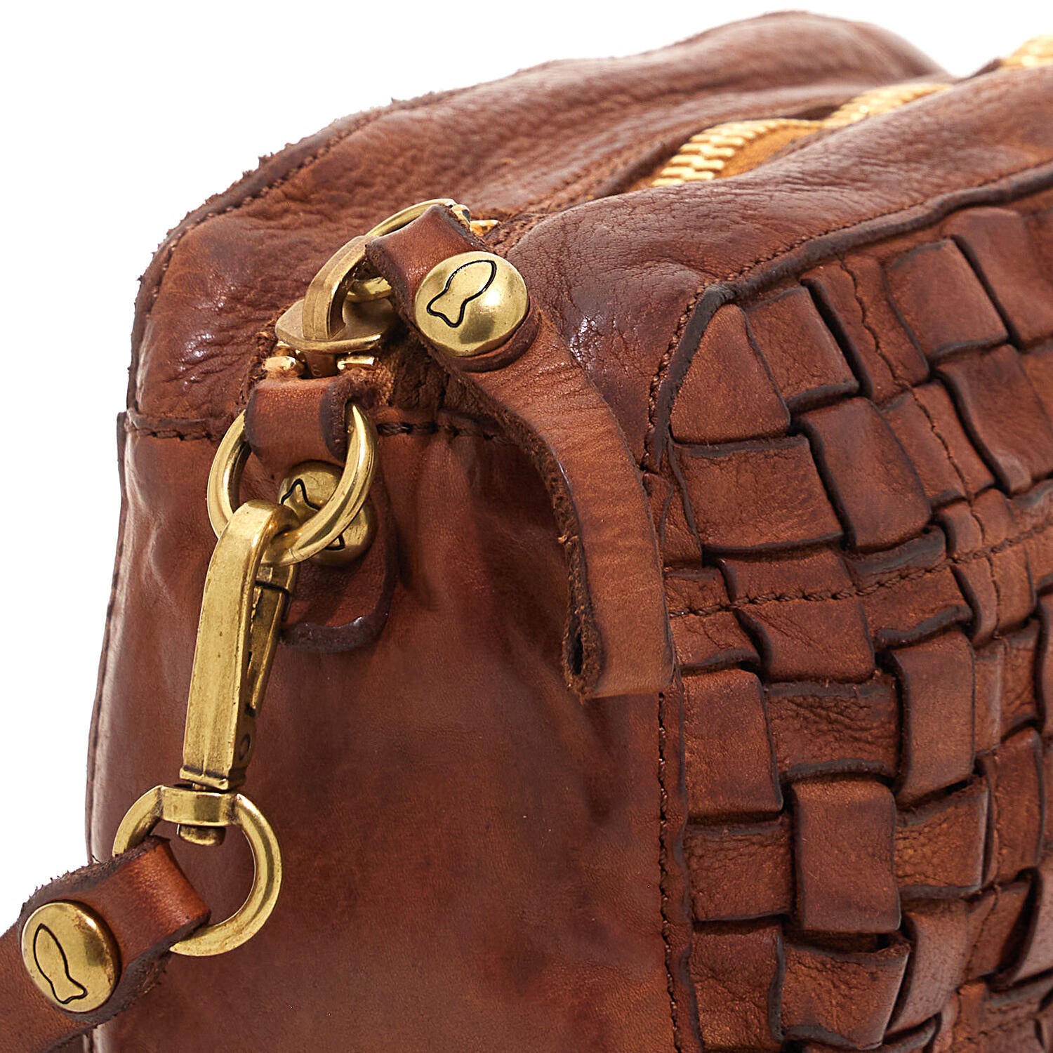 Elena Bowling taske, small - Cognac